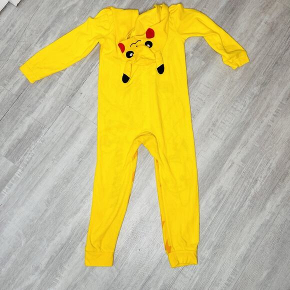 Pokemon Pikachu Yellow Pajama Jumpsuit Kids Size Small - Picture 6 of 6